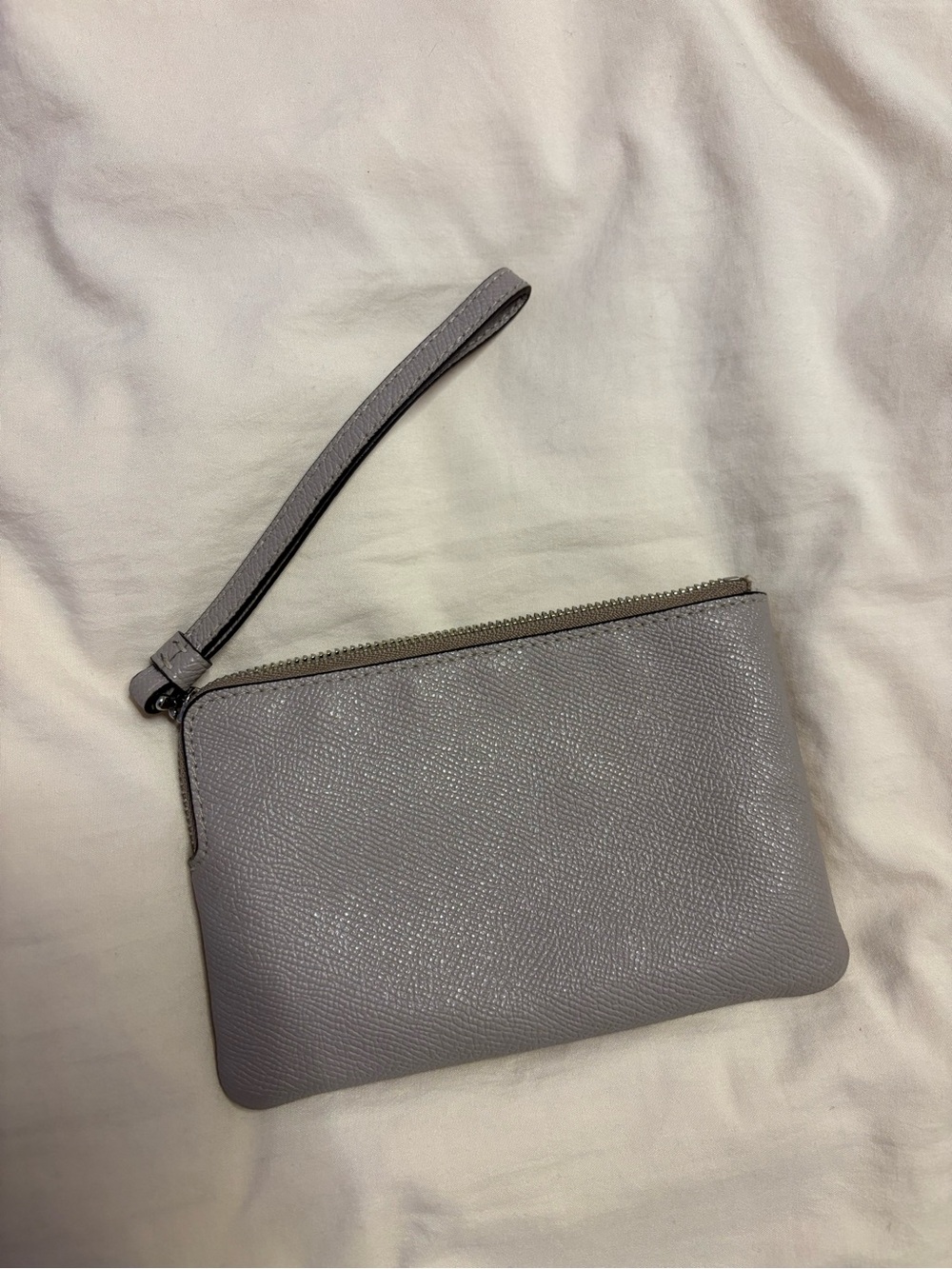 Coach Gray Leather Wristlet with Removable Strap - Picture 4 of 4